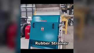 Rubber strainer machine display